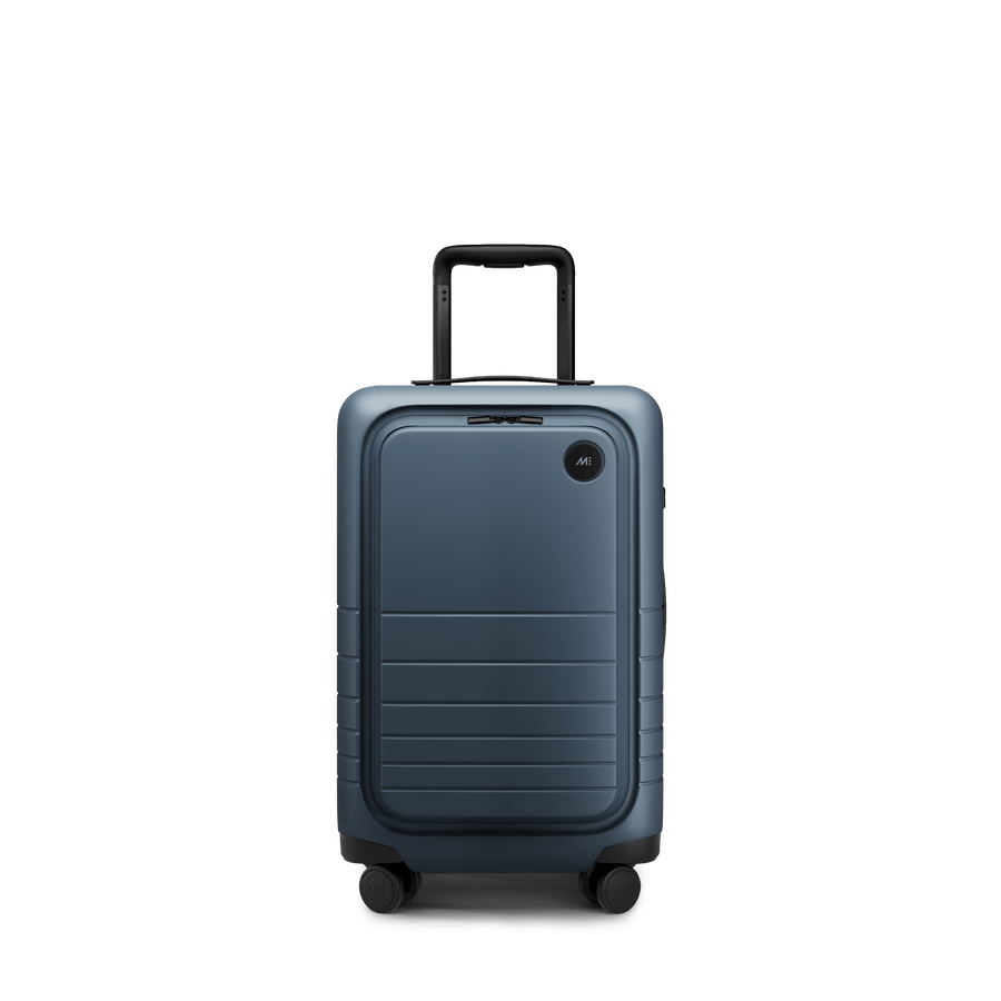 Ocean Blue Scaled | Front view of Carry-On Pro in Ocean Blue